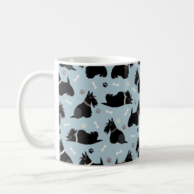 Pâtes de Terrier écossais noir et Mug de café Bone (Gauche)
