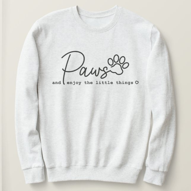 Pâtes Profitez Des Petites Choses Pet Sweatshirt (Design devant)