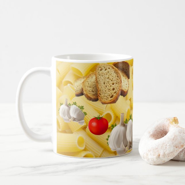 Pâtes tomate Gravé Sauce Rouge Mug (Avec donut)