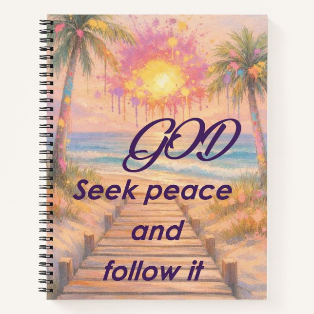 Path of Peace: Grace at Sunset Notizbuch (Vorderseite)