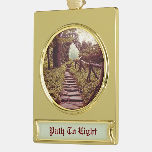Path To Light Banner-Ornament Gold (Links)