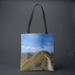 Path To The Cross | Cerro La Silla Panama Faith Tasche<br><div class="desc">This stylish tote bag features authentic photography of Cerro La Silla hiking trail in El Valle de Antón, Panama. The moving image of the path leading to the Cross, atop the saddle shaped mountain peaks, makes you feel as if you're there in person. This beautiful tote is a wonderful way...</div>
