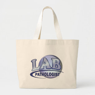 PATHOLOGIST Fun Blue LOGO - KLINISCHES LABOR Jumbo Stoffbeutel