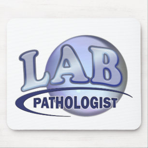 PATHOLOGIST Fun Blue LOGO - KLINISCHES LABOR Mousepad