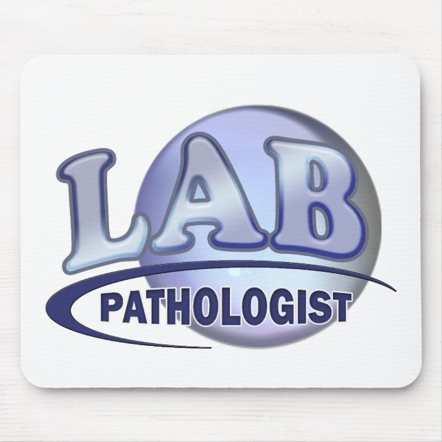 PATHOLOGIST Fun Blue LOGO - KLINISCHES LABOR Mousepad (Vorne)