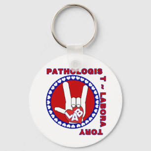 PATHOLOGIST SQUARE ASL LIEBE LOGO SCHLÜSSELANHÄNGER