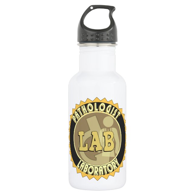PATHOLOGISTISCHES ABZEICHEN-LOGO MEDIZINISCHES LAB TRINKFLASCHE (Vorderseite)