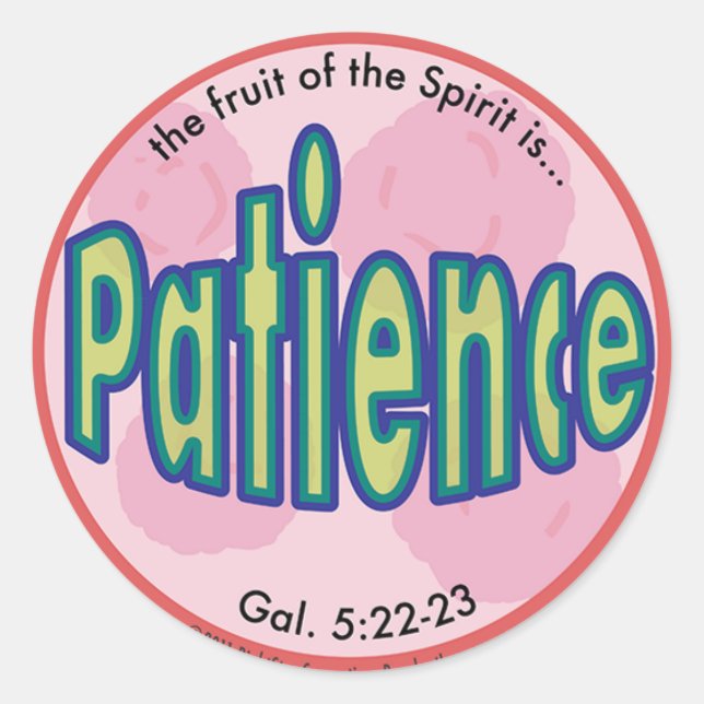 Patience Fruit of the Spirit Spots Sticker (Devant)