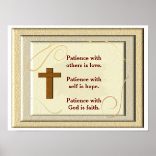 Patience with God -art print Poster