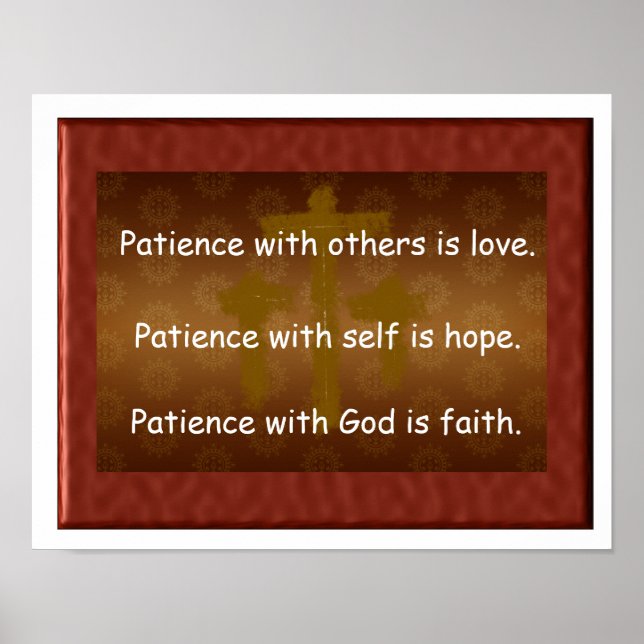 Patience with God Poster (Vorne)
