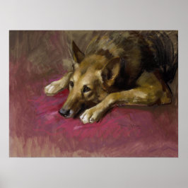 Patient Deutscher Schäferhund von Marino Lenci Poster