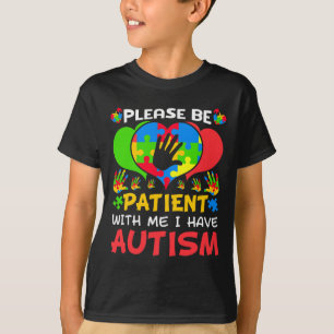 Patient Me Herz farbenfrohe Puzzle Ich habe Autism T-Shirt