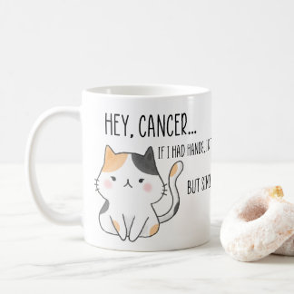 Patient mit sonnigen Krebserkrankungen, Katzen län Kaffeetasse