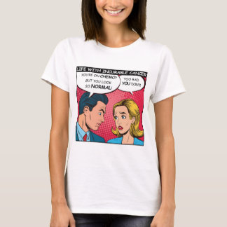 Patienten mit sarkastisch unheilbarem Krebs unter T-Shirt