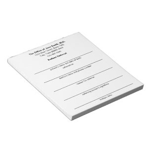 Patientenüberweisungsformular - Arztpraxis Weiß Notizblock