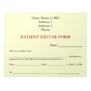 PatientIn Form Notepad (weiß) Notizblock