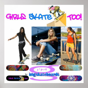 Patin de filles aussi ! - Affiche de moi suis des