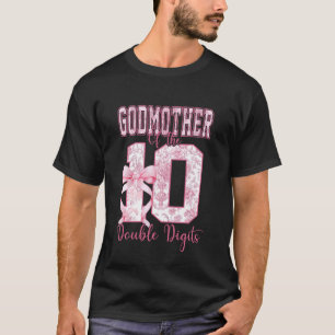 Patin des 10. Geburtstagsmädchens Pink Coquette T-Shirt