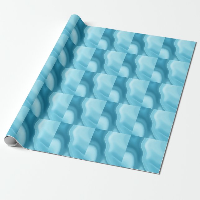Patina Blue Soft Glow Gradient Abstract Geschenkpapier (Ungerollt)