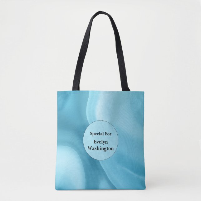 Patina Blue Soft Glow Gradient Abstract Tasche (Vorderseite)