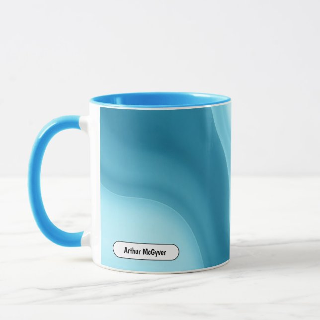 Patina Blue Soft Glow Gradient Abstract Tasse (Links)