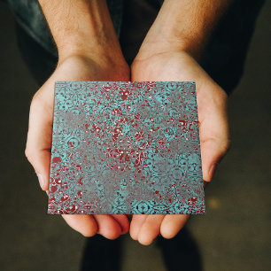 Patina Rost Kupfer Strukturbeton Damast Fliese