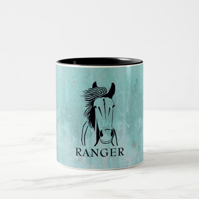 Patina Turquoise Personnalisable Mug Artistique Ch (Centre)