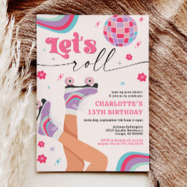 Patinage à rouleaux Invitation Anniversaire Super 
