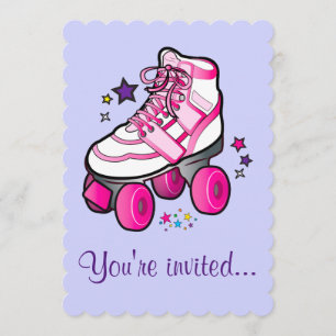 Patinage à roulettes Invitation à la fête d'annive
