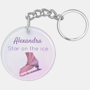 Patinage artistique étoile porte - clé patineuse v