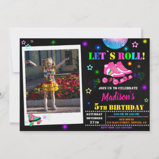 Patinage d'anniversaire invitation invitation de l