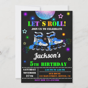 Patinage d'anniversaire invitation invitation de l