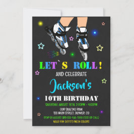 Patinage d'anniversaire invitation invitation de l