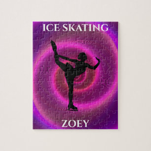 Patinage de glace puzzle fille avec le nom de l'en