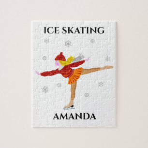 Patinage de glace puzzle fille avec le nom de l'en
