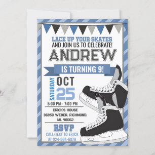 Patinage personnel Invitation d'anniversaire