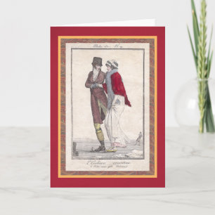 Patinage romantique sur glace Cartes de Noël de st