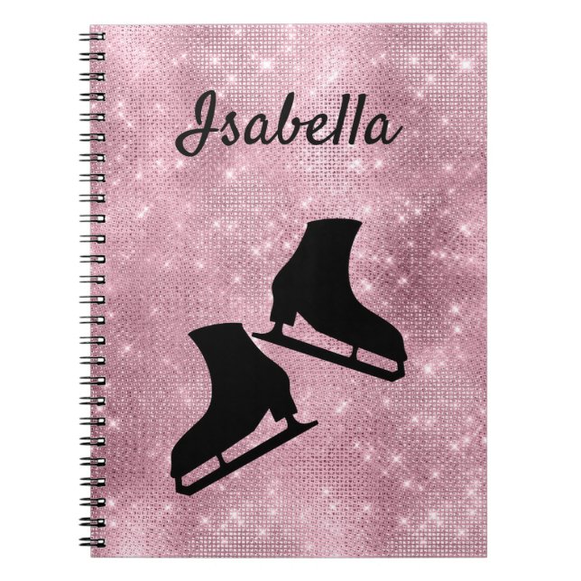 Patinage sur glace carnet figure patinage rose éti (Devant)