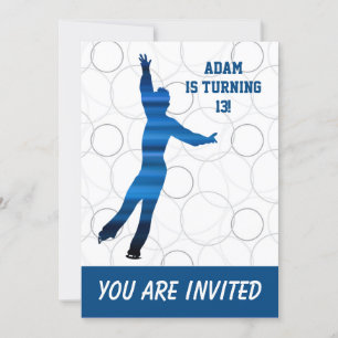 Patinage sur glace invitation à la fête d'annivers