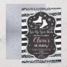 Patinage sur glace Invitation Anniversaire Parties