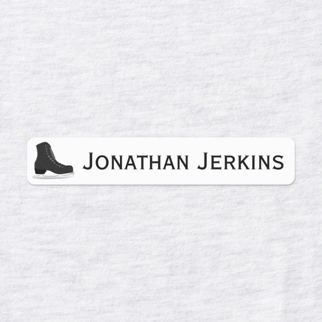 Patinage sur glace ou fer sur logo Étiquettes (Design 1)