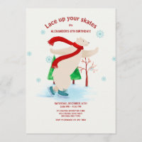 Patinage sur glace Ours polaire Invitation