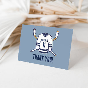Patinage sur la Carte de remerciements de hockey s