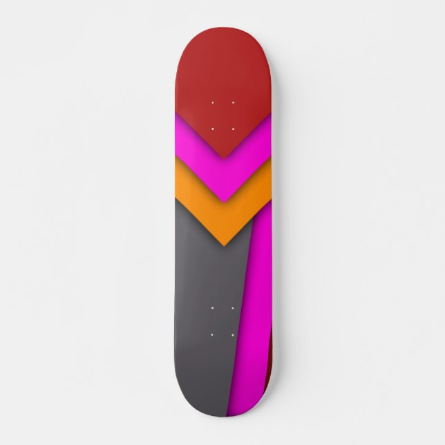Patineta Geométrico Arte Abstracto Skateboard (Vorne)
