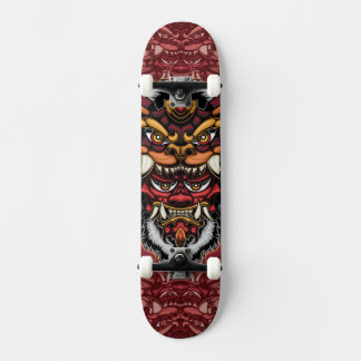 Patineta Máscara guerrero Leon Skateboard