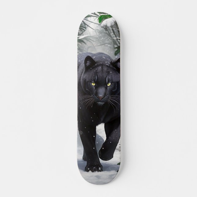 Patineta Pantera Caminando En La Nieve Skateboard (Vorne)