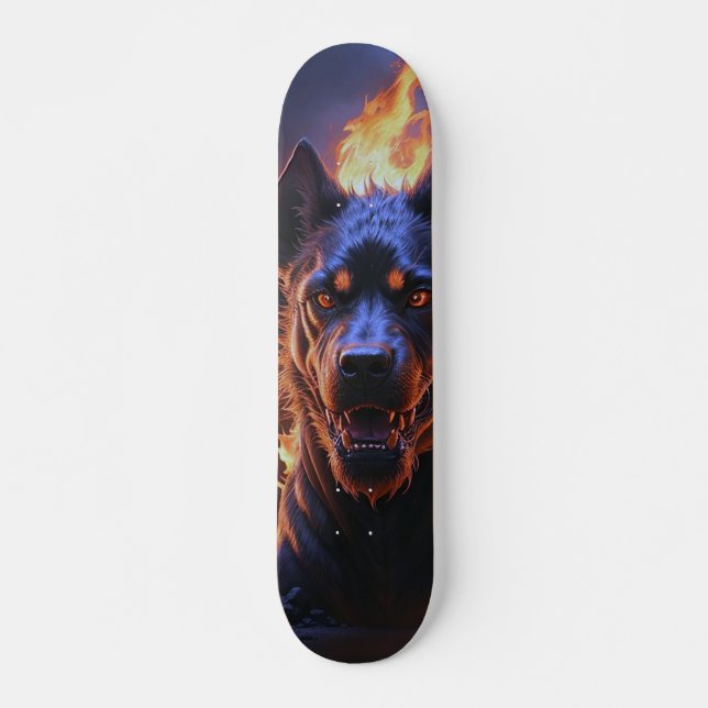 Patineta Perro Negro Infernal Skateboard (Vorne)