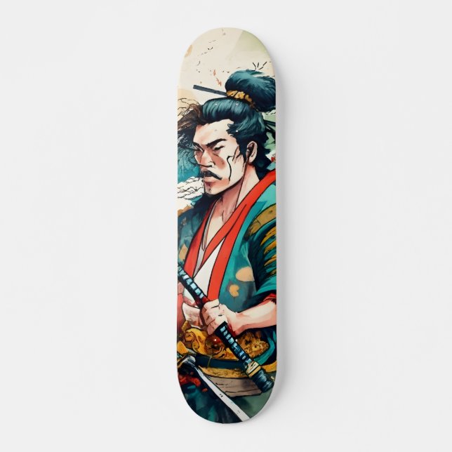 Patineta Samurái Japonés Combatiente Skateboard (Vorne)