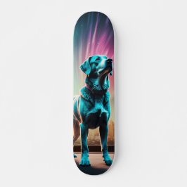 Patineta Temible Gran Perro Observando Skateboard