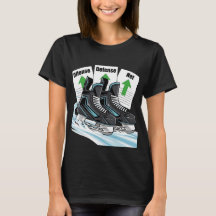 Patineur de hockey avec cartes de score - T-shirts